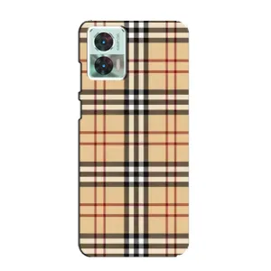 Чехол с Брендами одежды на Моторола Мото едж 30 нео (Burberry стиль)