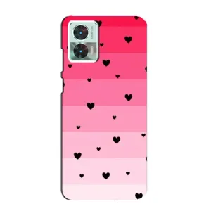 Чехлы с тематикой "Маленькие Сердечки" на Motorola Edge 30 Neo (Чорные сердечки)