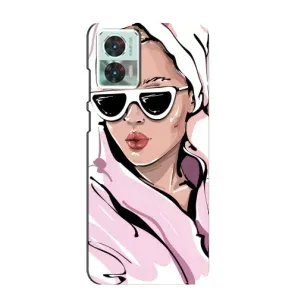 Чехол с картинкой Модные Девчонки Motorola Edge 30 Neo (Девушка в халате)