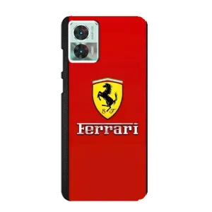 Силиконовый бампер с картинкой машины на Motorola Edge 30 Neo (Ferrari Logo)