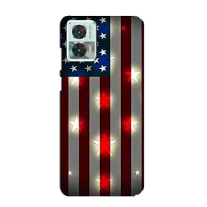 Чехол Флаг USA для Motorola Edge 30 Neo (Флаг США 2)