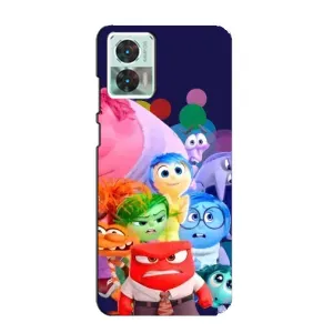 Чехол Головоломка для Motorola Edge 30 Neo - (AlphaPrint) (Герои головоломки)
