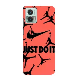 Силиконовый Чехол Nike Air Jordan на Моторола Мото едж 30 нео (Just Do It)