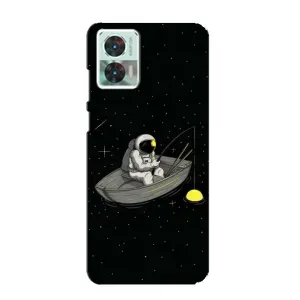 Силиконовый Чехол с принтом "Космонавты" на Motorola Edge 30 Neo (Космонавт на рыбалке)