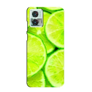 Чохол з зображенням смачної їжі для Motorola Edge 30 Neo (Лайм)