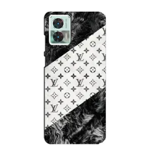 Чехол Стиль Louis Vuitton на Motorola Edge 30 Neo (LV на белом)