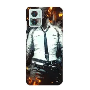Силиконовый чехол с картинкой "Герой Pubg" на Motorola Edge 30 Neo (Man Пубг)