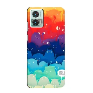 Силиконовый чехол с котиком для Motorola Edge 30 Neo (Mew)
