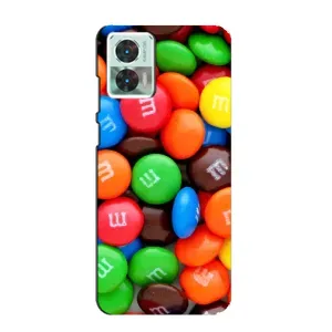Чохол з зображенням смачної їжі для Motorola Edge 30 Neo (Різнокольорові M&M'S)