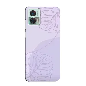 Чехол цветочный дизайн для Motorola Edge 30 Neo (Монстера фиолетовая)