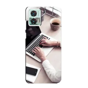 Силиконовый бампер (Работники) на Motorola Edge 30 Neo (Офисный работник)