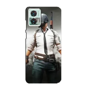 Силиконовый чехол с картинкой "Герой Pubg" на Motorola Edge 30 Neo (Пабг)