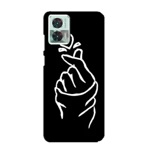 Чехлы (Знак сердечка) на Motorola Edge 30 Neo (Сердце на черном)