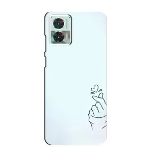 Чехлы (Знак сердечка) на Motorola Edge 30 Neo (Сердце на голубом)
