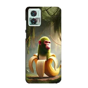 Чехол с мемами тралалело тралала для Motorola Edge 30 Neo (Шимпанзини бананини)