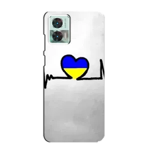 Силиконовый Чехол на Motorola Edge 30 Neo (Я-Украина) (Украинская кардиограмма)