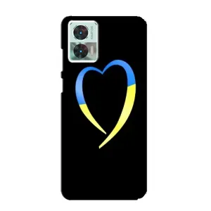 Силиконовый Чехол на Motorola Edge 30 Neo (Я-Украина) (Украинское сердце)