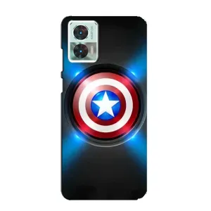 Чехол с Щитом Капитана Америки на Motorola Edge 30 Neo (Яркий Щит Капитана)