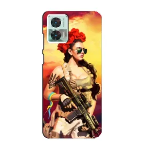 ЗСУ Чехлы (TPU) для Motorola Edge 30 Neo (Женщина солдат)