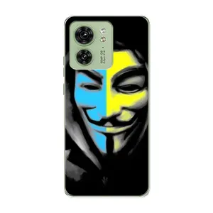 Чехол с Украинской символикой на Моторола Мото едж 40 (Анонимус патриот)