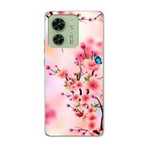 Чохол з картинкою Сакури на Motorola Edge 40 (Метелики на сакурі)