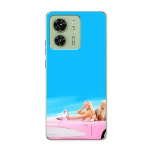 Силиконовый Чехол Барби Фильм на Motorola Edge 40 (Барби и Кен)