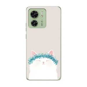 Чохол на тематику: Коти для Motorola Edge 40 (Білий котик)