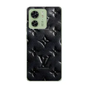 Текстурний Чохол Louis Vuitton для Моторола Мото едж 40 (Чорний ЛВ)