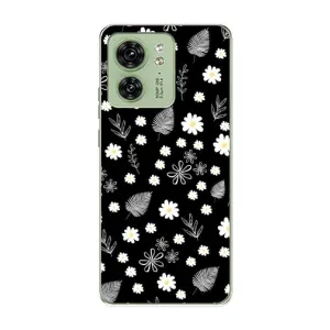 Чохли з тематикою "КВІТИ" на Motorola Edge 40 (цвітіння на чорному)