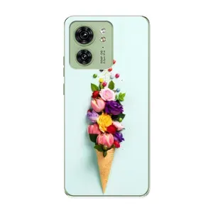 Чохли з тематикою "КВІТИ" на Motorola Edge 40 (Квітка-морозиво)