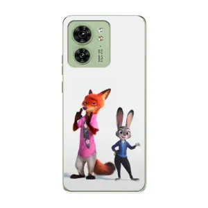 Силиконовый чехол с принтом Зоотрополіс для Motorola Edge 40 (Джуди и Ник)