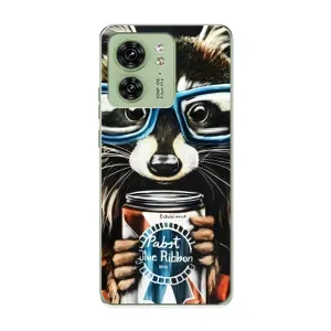 Силіконовий Чохол з Энотами на Motorola Edge 40 (Єнот в окулярах)