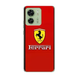 Силиконовый бампер с картинкой машины на Motorola Edge 40 (Ferrari Logo)