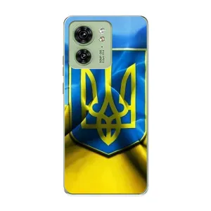 Чохол з картинкою (Патріотичний ГЕРБ) на Motorola Edge 40 (Герб і Прапор України)