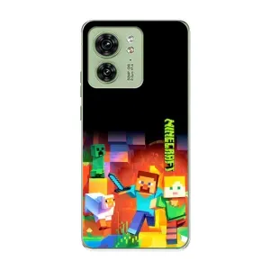 Чехлы для Motorola Edge 40 (Персонажи Майн Крафт) (Герой Майнкрафт)