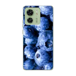 Чехол с изображением вкусной еды для Motorola Edge 40 (Голубика)