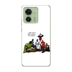 Чехлы для Motorola Edge 40 (Для Христиан) (Иисус супергерой)