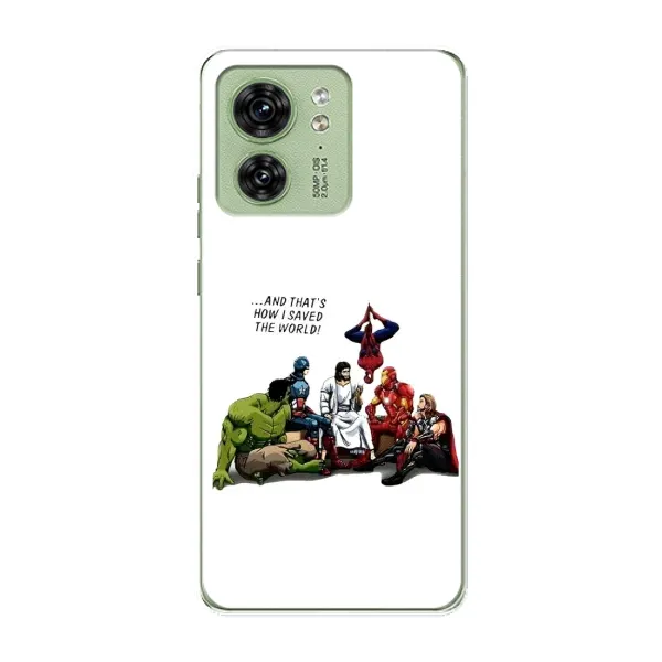 Чехол с рисунком «Иисус супергерой» для Motorola Edge 40