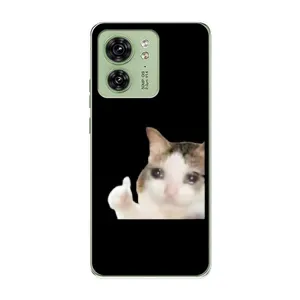 Бампер с принтом Мемы для Motorola Edge 40 (Кот в слезах)