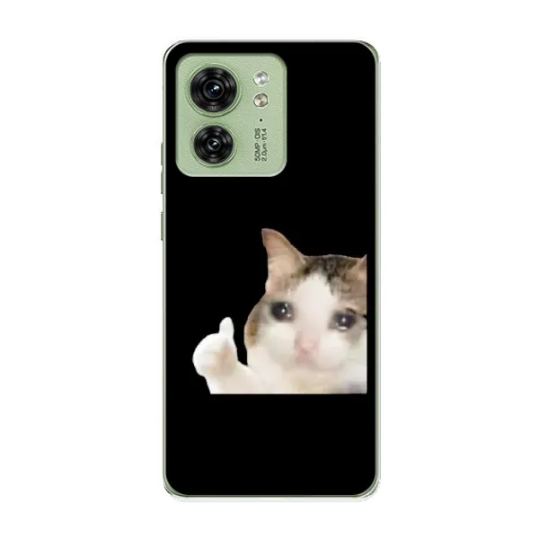Чехол с рисунком «Кот в слезах» для Motorola Edge 40 Чехол с рисунком «Кот в слезах» для Motorola Edge 40