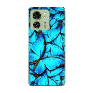 Силиконовый бампер с картинкой животных для Motorola Edge 40 (Крылья бабочек)