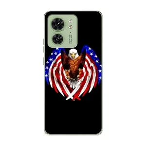 Чехол Флаг USA для Motorola Edge 40 (Крылья США)