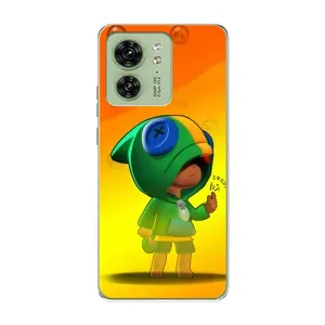 Чехол Бравл Старс для Motorola Edge 40 (LEON в кофте)