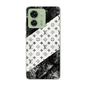 Чохол Стиль Louis Vuitton на Motorola Edge 40 (LV на білому)