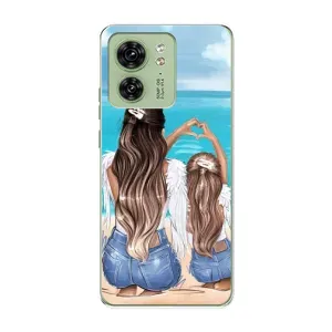 Чехлы для МАМЫ на Motorola Edge 40 (Мама и дочь)
