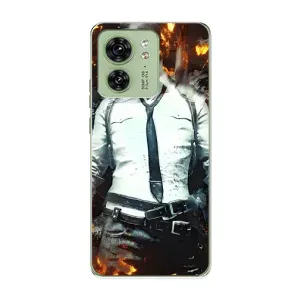 Силиконовый чехол с картинкой "Герой Pubg" на Motorola Edge 40 (Man Пубг)