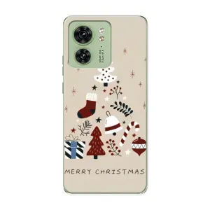 Чехол Санта Клаус для Motorola Edge 40 (Merry Christmas)