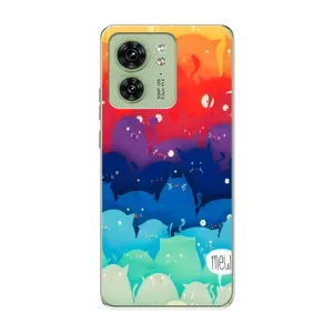 Силіконовий чохол з котиком для Motorola Edge 40 (Mew)