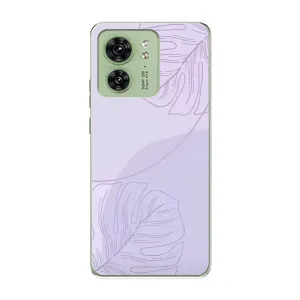 Чохол квітковий дизайн для Motorola Edge 40 (Монстера фіолетова)