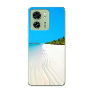 Летний Чехол на Motorola Edge 40 (Море песок)